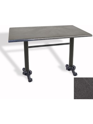 Dockers Çipa Döküm Ayak Masa 70X120 cm - (Werzalit, Wermodin ve Allzalit Tabla) - Grey Marble