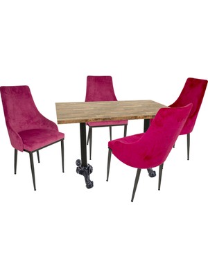 Dockers Çipa Laminat Stil Masa Takımı - Mor