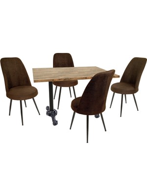 Dockers Çipa Laminat - Saray Masa Takımı - Kahve