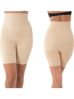 bipamuk Kadın Lazer Kesim Paçalı Korse Basen Bacak Toparlayıcı 2 Beden İnce Gösterir