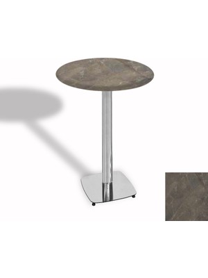 Dockers Bistro Masa Tokyo Kromnikel - (Werzalit, Wermodin ve Allzalit Tabla 60 cm Çap) - Halong