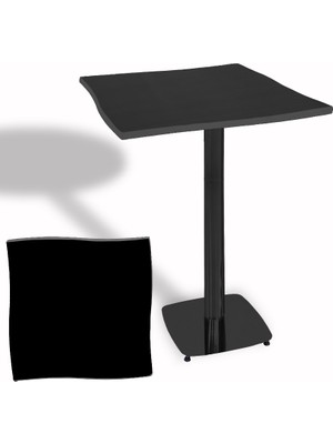 Dockers Dalgalı Kare Bistro Wermodin Masa 67X67 cm Tokyo Serisi (Esb) - Siyah