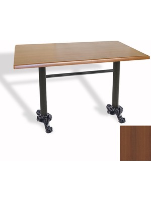 Dockers Çipa Döküm Ayak Masa 80X140 cm - (Werzalit, Wermodin ve Allzalit Tabla) - Koyu Ahşap