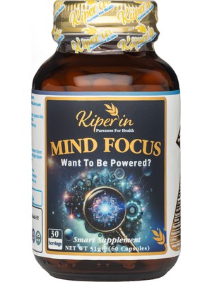 Kiperin Mind Focus Aslan Yelesi Mantarı, Sitikolin, Rhodiola, L-Theanin .. (1440MG) | Akıllı Gıda Takviyesi