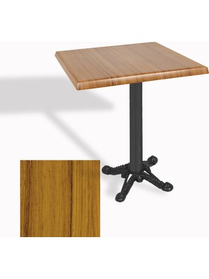 Dockers Çipa Döküm Ayak Kare Masa 70X70 cm - (Werzalit, Wermodin ve Allzalit Tabla) - Real Teak