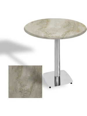 Dockers Tokyo Yuvarlak Masa (Kromnikel) Çap 70CM - (Werzalit, Wermodin ve Allzalit Tabla) - Irony