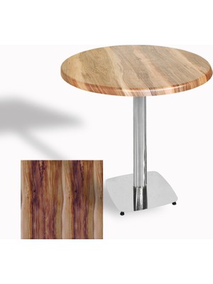 Dockers Tokyo Yuvarlak Masa (Kromnikel) Çap 60CM - (Werzalit, Wermodin ve Allzalit Tabla) - Indiana Wood