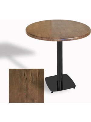 Dockers Tokyo Yuvarlak Masa (Esb) Çap 80CM - (Werzalit, Wermodin ve Allzalit Tabla) - Rustic Dark