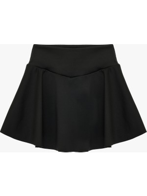 Koton Yüksek Bel Rahat Kalıp Scuba Spor Mini Şort Etek