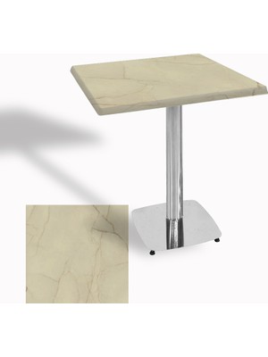 Dockers Tokyo Kare Masa (Kromnikel) 70X70 cm - (Werzalit, Wermodin ve Allzalit Tabla) - Golden Marble