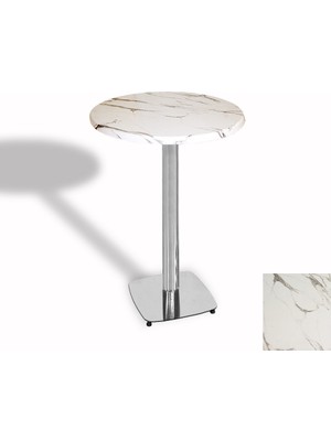 Dockers Bistro Masa Tokyo Kromnikel - (Werzalit, Wermodin ve Allzalit Tabla 70 cm Çap) - Afyon Mermer