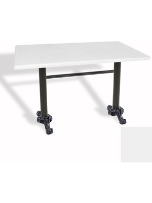 Dockers Çipa Döküm Ayak Masa 80X140 cm - (Werzalit, Wermodin ve Allzalit Tabla) - Beyaz