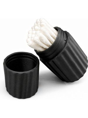 Taşınabilir Kulak Çubuğu Saklama Kutusu | Vidalı Seyahat Kabı | Hijyenik Mini Organizer – Renk Seçenekli