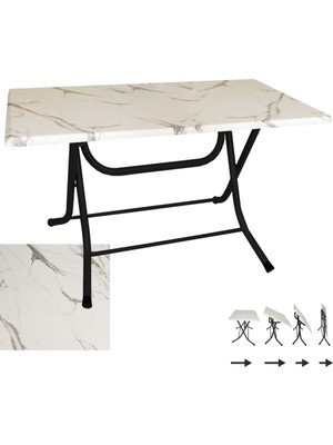 Dockers Klasik Katlanır Masa 80X120 cm - (Werzalit, Wermodin ve Allzalit Tabla) - Afyon Mermer