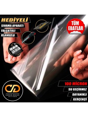 Jansın Home Parlak Şeffaf Mutfak Dolap Tezgah Beyaz Eşya ve Mobilya Kaplama Yapışkanlı Folyosu