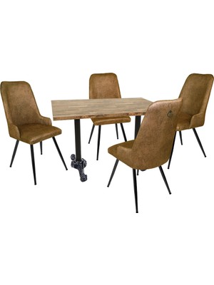 Dockers Çipa Laminat - Çırağan Masa Takımı - Kahve