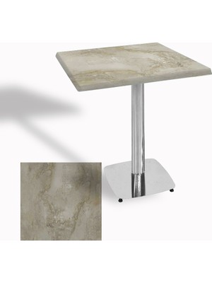 Dockers Tokyo Kare Masa (Kromnikel) 80X80 cm - (Werzalit, Wermodin ve Allzalit Tabla) - Irony