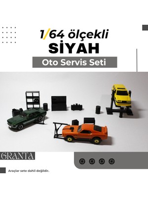 Home 1/64 Ölçekli Maket Diorama Oto Servis Seti