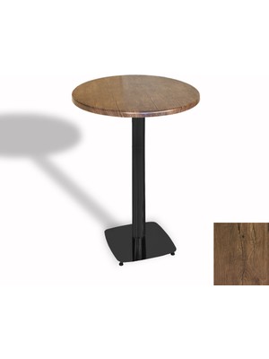 Dockers Bistro Masa Tokyo Esb - (Werzalit, Wermodin ve Allzalit Tabla 70 cm Çap) - Rustic Dark