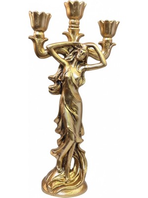 Akua Estetik ve Zarafetin Buluşması: Figürlü Üçlü Şamdan