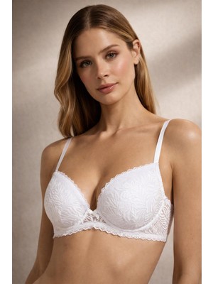 Ayyıldız 175 Beyaz Dantelli Sütyen