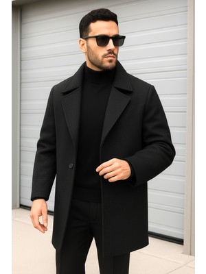 Delpino Erkek Oversize Uzun Kaşe Kaban