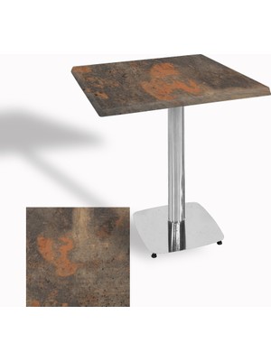 Dockers Tokyo Kare Masa (Kromnikel) 70X70 cm - (Werzalit, Wermodin ve Allzalit Tabla) - Metalic Oxid 1