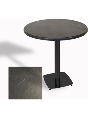 Dockers Tokyo Yuvarlak Masa (Esb) Çap 60CM - (Werzalit, Wermodin ve Allzalit Tabla) - Grey Marble