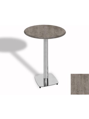 Dockers Bistro Masa Tokyo Kromnikel - (Werzalit, Wermodin ve Allzalit Tabla 70 cm Çap) - Kahve Oxid