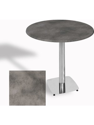 Dockers Tokyo Yuvarlak Masa (Kromnikel) Çap 90CM - (Werzalit, Wermodin ve Allzalit Tabla) - Copperfield