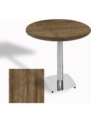 Dockers Tokyo Yuvarlak Masa (Kromnikel) Çap 90CM - (Werzalit, Wermodin ve Allzalit Tabla) - Canyon Hidalgo