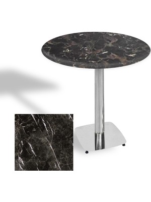 Dockers Tokyo Yuvarlak Masa (Kromnikel) Çap 90CM - (Werzalit, Wermodin ve Allzalit Tabla) - Teramo