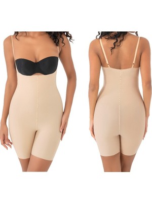 Bipamuk Kadın Tam Boy Askılı Korse Lazer Kesim Dikişsiz Tam Boy Korse Kıyafet Altında Iz Yapmaz