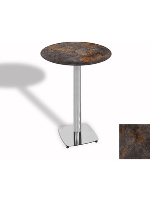 Dockers Bistro Masa Tokyo Kromnikel - (Werzalit, Wermodin ve Allzalit Tabla 60 cm Çap) - Metalic Oxid 3