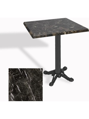 Dockers Çipa Döküm Ayak Kare Masa 60X60 cm - (Werzalit, Wermodin ve Allzalit Tabla) - Teramo