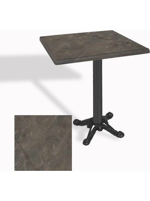 Dockers Çipa Döküm Ayak Kare Masa 70X70 cm - (Werzalit, Wermodin ve Allzalit Tabla) - Halong