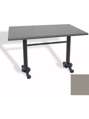 Dockers Çipa Döküm Ayak Masa 70X120 cm - (Werzalit, Wermodin ve Allzalit Tabla) - Koyu Gri