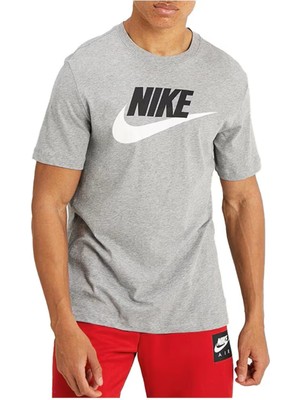 Nike Mens Icon Future Tee Baskılı Erkek Günlük Tişört Gri
