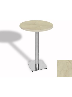 Dockers Bistro Masa Tokyo Kromnikel - (Werzalit, Wermodin ve Allzalit Tabla 70 cm Çap) - Golden Marble