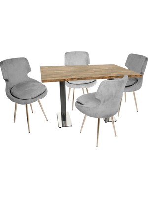 Dockers Çipa Laminat Selakulak Masa Takımı - Füme