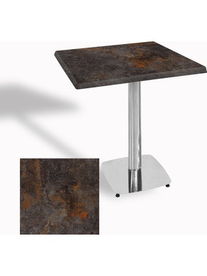 Dockers Tokyo Kare Masa (Kromnikel) 60X60 cm - (Werzalit, Wermodin ve Allzalit Tabla) - Metalic Oxid 3