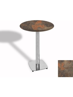 Dockers Bistro Masa Tokyo Kromnikel - (Werzalit, Wermodin ve Allzalit Tabla 70 cm Çap) - Metalic Oxid 1