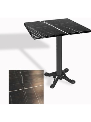Dockers Çipa Döküm Ayak Kare Masa 70X70 cm - (Werzalit, Wermodin ve Allzalit Tabla) - Palazzo