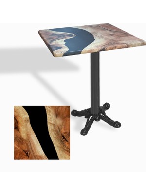 Dockers Çipa Döküm Ayak Kare Masa 70X70 cm - (Werzalit, Wermodin ve Allzalit Tabla) - Epoxy