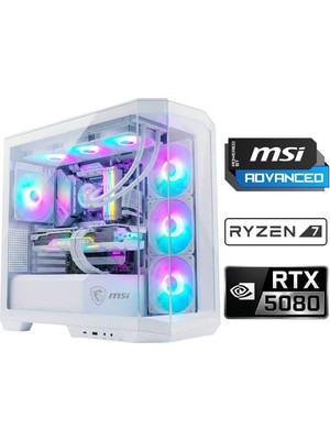 Xaser Velox X620 Ryzen 7 7800X3D 32GB Ddr5 Ram 1tb M.2 Nvme SSD 16GB RTX5080 Sıvı Soğutmalı Msı Oyuncu Oem Paket