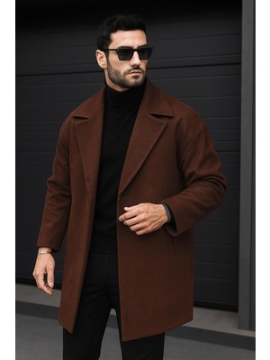 Delpino Erkek Oversize Uzun Kaşe Kaban