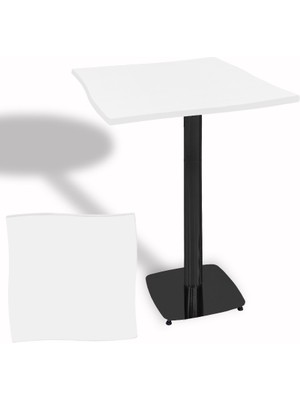 Dockers Dalgalı Kare Bistro Wermodin Masa 67X67 cm Tokyo Serisi (Esb) - Beyaz