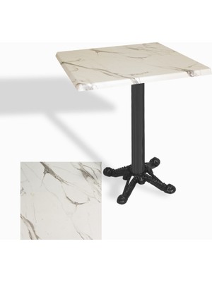 Dockers Çipa Döküm Ayak Kare Masa 80X80 cm - (Werzalit, Wermodin ve Allzalit Tabla) - Afyon Mermer