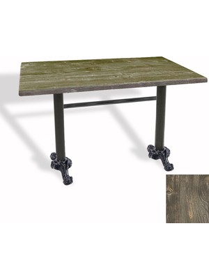 Dockers Çipa Döküm Ayak Masa 80X120 cm - (Werzalit, Wermodin ve Allzalit Tabla) - Old Pine