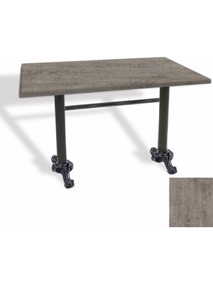 Dockers Çipa Döküm Ayak Masa 80X120 cm - (Werzalit, Wermodin ve Allzalit Tabla) - Kahve Oxid
